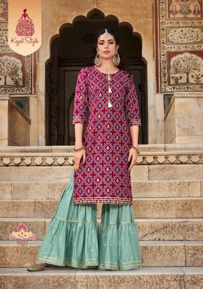 Fashion Label 9 New Exclusive Wear Rayon Embroidery Kurti With Bottom Collection